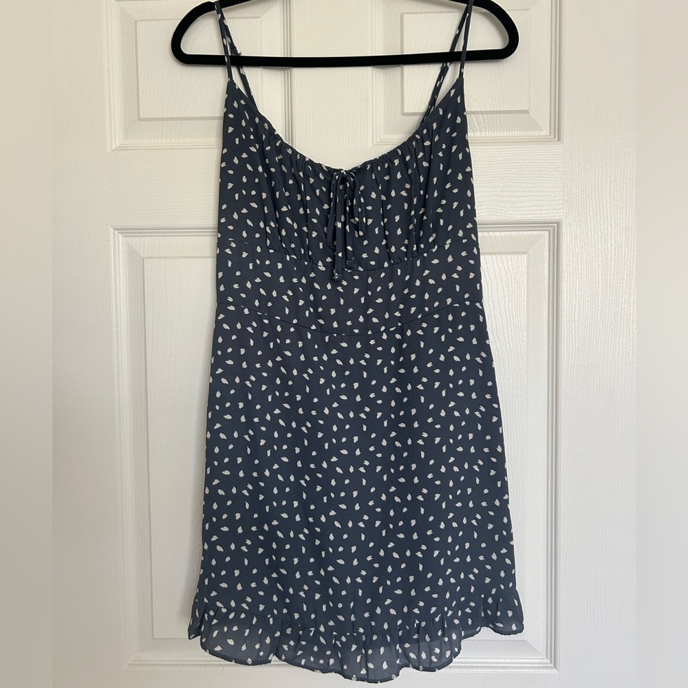 Abercrombie & Fitch Polka Dot Ruffle Hem Mini Dress